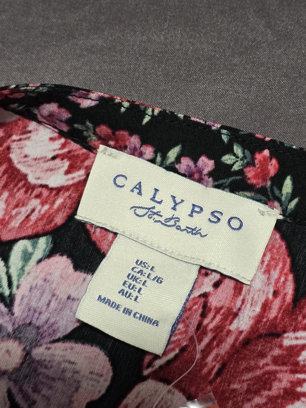 CALYPSO ST. BARTH Floral Belted Maxi Dress Large New - Picture 11 of 12